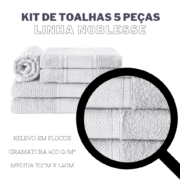 Jogo de Banho Noblesse 5 peças - Cor: Branco - Imagem 2