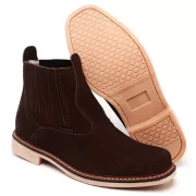 Botina Country Masculina Basica Tradicional Couro Bota Classica Resistente Casual Dia a Dia - Imagem 9