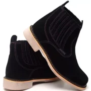 Bota Botina Feminina Country de Couro Rodeio Cano Curto Boiadeira Agriculture Cowgirl - Imagem 5