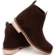 Botina Country Masculina Basica Tradicional Couro Bota Classica Resistente Casual Dia a Dia - Imagem 10