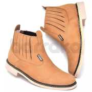 Botina Country Masculina Basica Tradicional Couro Bota Classica Resistente Casual Dia a Dia