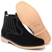 Botina Country Masculina Basica Tradicional Couro Bota Classica Resistente Casual Dia a Dia - Imagem 6
