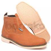Botina Country Masculina Basica Tradicional Couro Bota Classica Resistente Casual Dia a Dia - Imagem 3