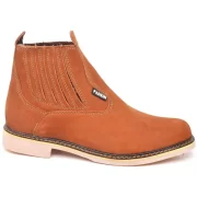Botina Country Masculina Basica Tradicional Couro Bota Classica Resistente Casual Dia a Dia - Imagem 2