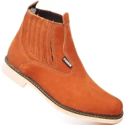 Botina Country Masculina Basica Tradicional Couro Bota Classica Resistente Casual Dia a Dia - Imagem 4