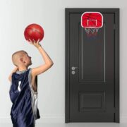 Cesta De Basquete Infantil Tabela 40cm Retratil Porta Parede - Imagem 2