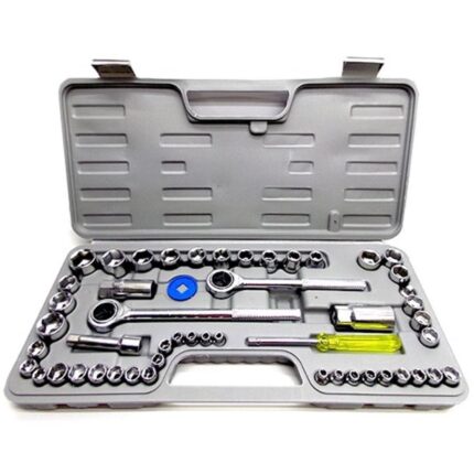 Jogo de Soquetes e Chaves 52 peças – Kit Completo para Manutenção e Reparos