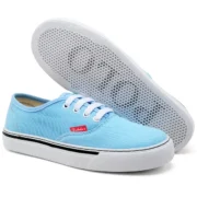 Tênis Feminino Casual Basico de Amarrar Cano Baixo Confortável - Imagem 2