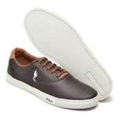 Tênis Casual Masculino Homem Couro Ecológico Moderno - Imagem 7