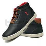 Tênis Casual Masculino Menino Garoto Cano Alto Botinha Polo Blu Escola Tendencia