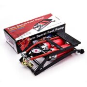 Bomba Ar Dupla Alta Pressão Manômetro Compressor Pedal Inflador Encher Bola Boia Colchão Inflável Calibrar Pneu Bike Bic - Imagem 5