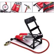 Bomba Ar Dupla Alta Pressão Manômetro Compressor Pedal Inflador Encher Bola Boia Colchão Inflável Calibrar Pneu Bike Bic - Imagem 6