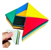 Tangram 70 Peças Eva Colorido 10 Jogos Educativo - Toy Trade - Imagem 2
