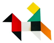 Tangram 70 Peças Eva Colorido 10 Jogos Educativo - Toy Trade - Imagem 5