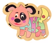 Quebra Cabeça Cachorro Educativo Pedagógico Vogais Toy Trade - Imagem 5