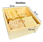 Material Dourado 611pçs Madeira Escolar Matemática Toy Trade - Imagem 4