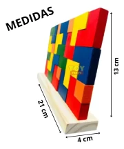 Blocos Encaixe Vertical Jr Educativo Didático 25pçs Toytrade - Imagem 2