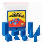 Sólidos Geométricos 11 Peças Madeira Educativo Toy Trade