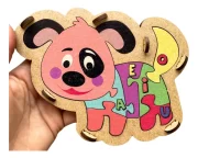 Quebra Cabeça Cachorro Educativo Pedagógico Vogais Toy Trade - Imagem 2