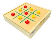 Jogo 3 Em 1 Dama Ludo Jogo Da Velha Tabuleiro Jr Toy Trade - Imagem 5