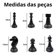 Peças Xadrez Oficiais Rei 10cm Grandes Reposição Toy Trade - Imagem 4