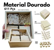Brinquedo Educativo Material Dourado 611pçs Didátic Toytrade - Imagem 4