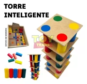 Torre Inteligente Grande 63pçs Educativo Em Madeira Toytrade - Imagem 3