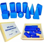 Sólidos Geométricos 11pçs Madeira Escolar Didático Toy Trade