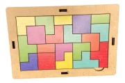 Blocos De Encaixe Horizontal Tetris Brinquedo Educativo Jogo - Imagem 4