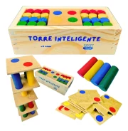 Torre Inteligente Jogo Madeira Aprender Brincando Toy Trade - Imagem 8