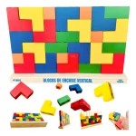 Blocos Encaixe Vertical Jr Educativo Didático 25pçs Toytrade