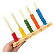 Ábaco Aberto 50 Argolas Madeira Brinquedo Educativo Toytrade - Imagem 4