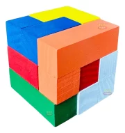 Cubo Para Montar Cubo Encaixe Quebra Cabeça 3d Madeira - Imagem 5