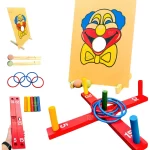 Boca Do Palhaço + Jogo De Argola Kit Festa Diversão Gincana