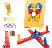 Boca Do Palhaço + Jogo De Argola Kit Festa Diversão Gincana