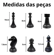 Xadrez Escolar Jogo Oficial Tabuleiro Grande 46cm Toy Trade - Imagem 4