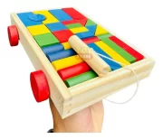 Carrinho Blocos De Montar Colorido 30pçs Brinquedo Toy Trade - Imagem 3