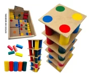 Torre Inteligente Grande 63pçs Educativo Em Madeira Toytrade - Imagem 5