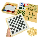 Jogos 6x1 Xadrez + Dama + Dómino + Jogo Velha + Ludo+ Trilha