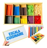 Escala Cuisenaire 294 Pçs Madeira Contador Escolar Toy Trade - Imagem 3