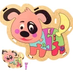 Quebra Cabeça Cachorro Educativo Pedagógico Vogais Toy Trade