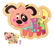 Quebra Cabeça Cachorro Educativo Pedagógico Vogais Toy Trade