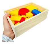 Blocos Lógicos 48pçs Madeira Educativo Pedagógico Toy Trade - Imagem 2