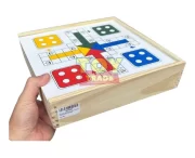 Jogo 6 Em 1 Xadrez Dama Ludo Dominó Trilha Velha Jr Toytrade - Imagem 4