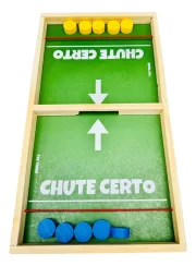 Jogo Chute Certo Puck Game Tabuleiro Mesa Madeira Toy Trade - Imagem 4