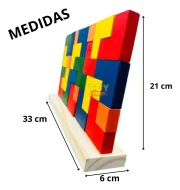 Blocos De Encaixe Vertical Grande Tetris Educativo Toy Trade - Imagem 2
