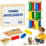 Torre Inteligente Grande 63pçs Educativo Em Madeira Toytrade