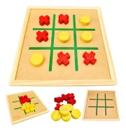 Jogo Da Velha Tabuleiro Madeira Educativo Clássico Toy Trade - Imagem 2