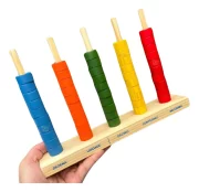 Ábaco Aberto 50 Argolas Madeira Brinquedo Educativo Toytrade - Imagem 7