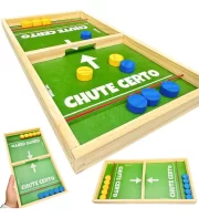 Jogo Chute Certo Puck Game Tabuleiro Mesa Madeira Toy Trade
